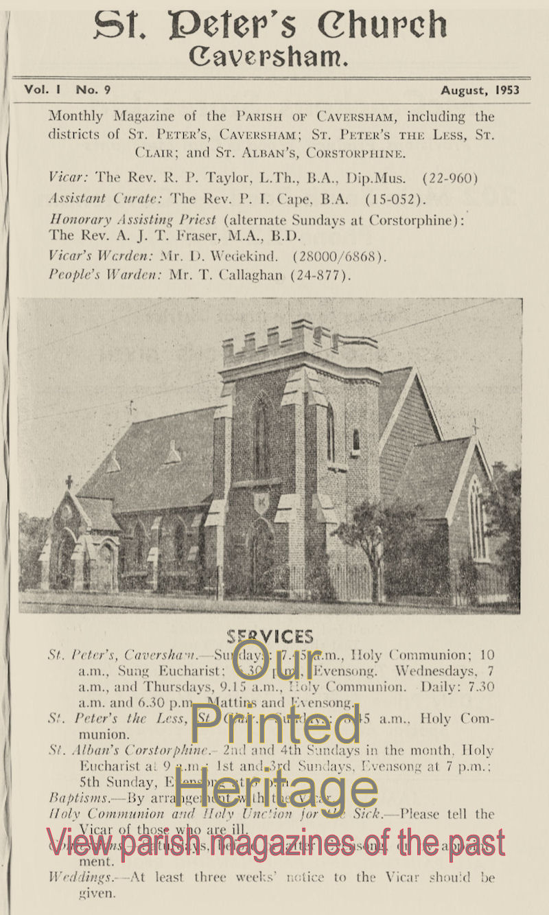 View digitised copies of historic Parish Magazines